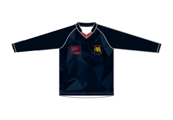 MONT ALBERT CC JUNIOR WHITE BALL PLAYING SHIRT LONG SLEEVE DI-12694