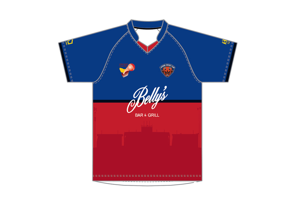 LATROBE DEMONS CC MEN'S WHITE BALL PLAYING SHIRT SHORT SLEEVE DI-12742