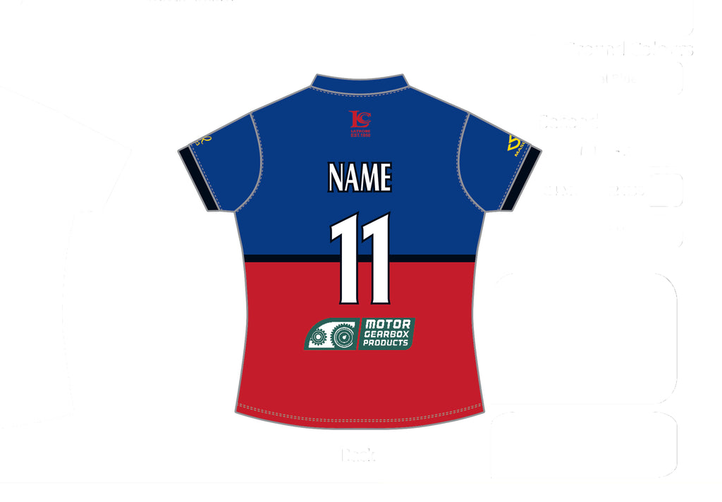 LATROBE DEMONS CC WOMEN'S WHITE BALL PLAYING SHIRT SHORT SLEEVE DI-12746