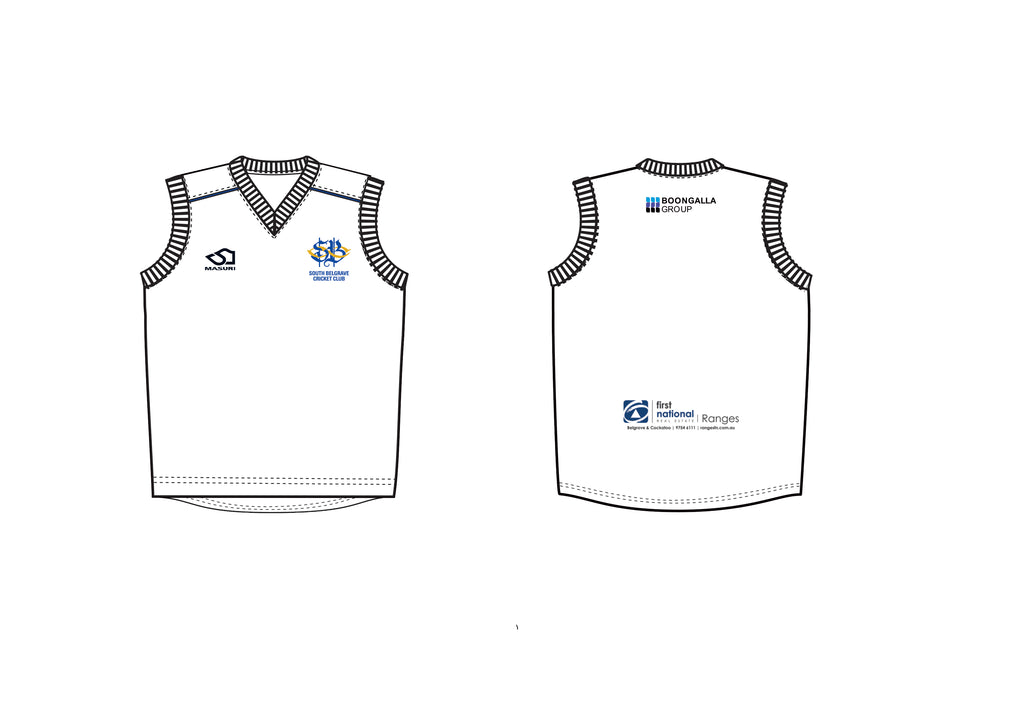 SOUTH BELGRAVE CC MEN'S RED BALL PLAYING VEST DI-12805