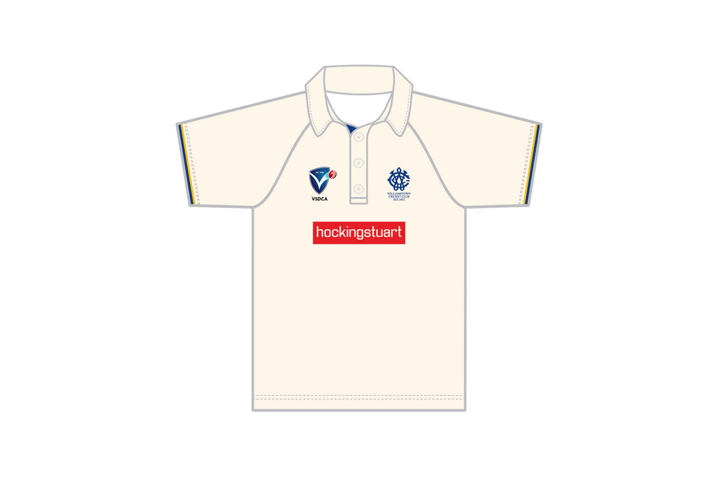 WILLIAMSTOWN CC MEN'S RED BALL PLAYING SHIRT SHORT SLEEVE DI-12970