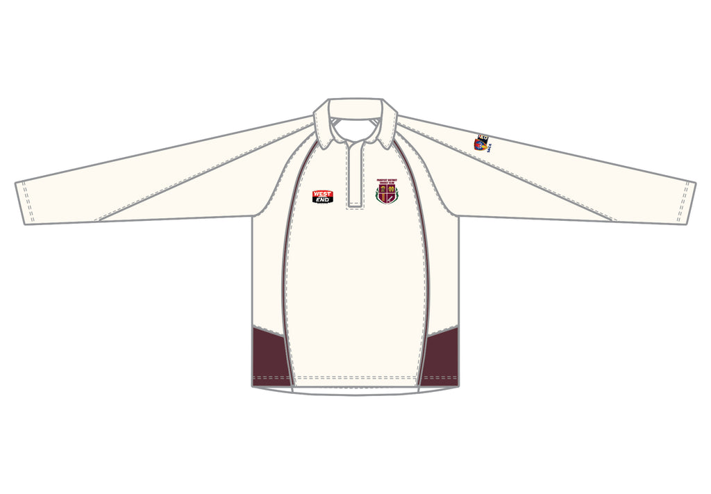 PROSPECT DISTRICT CC MEN'S RED BALL PLAYING SHIRT LONG SLEEVE DI-13454