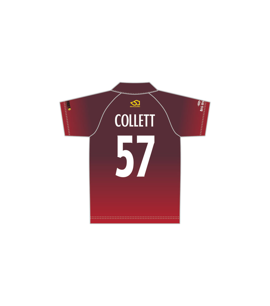 RED HILL CC MEN'S WHITE BALL PLAYING SHIRT SHORT SLEEVE DI-13631