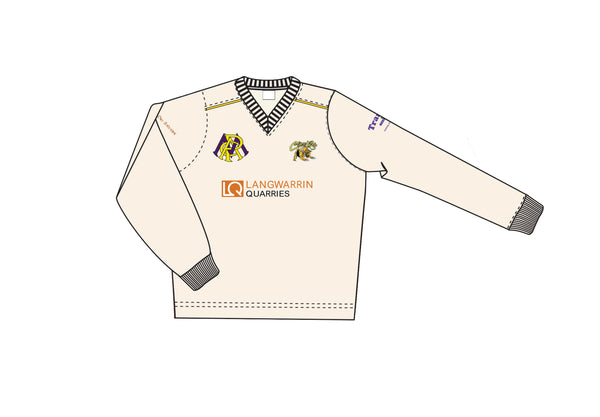 FRANKSTON YCW CC MEN'S CREAM L/S PLAYING JUMPER DI-15619