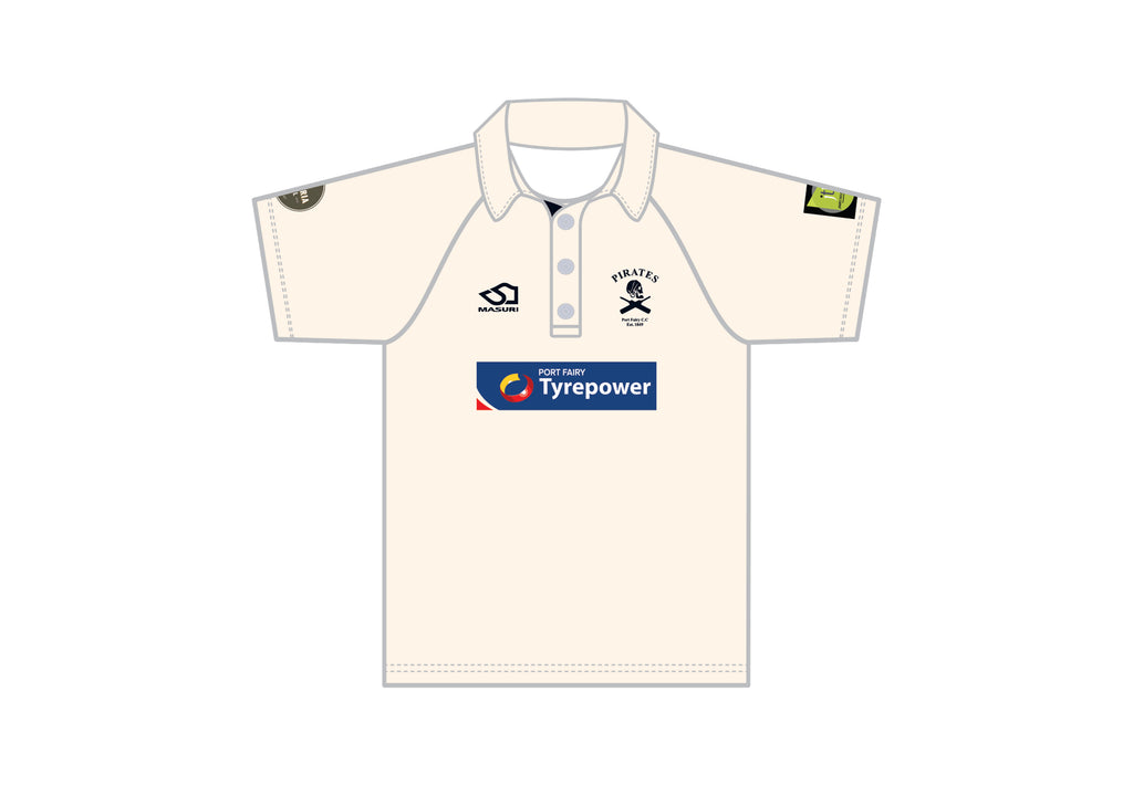 PORT FAIRY CC MEN'S RED BALL PLAYING SHIRT SHORT SLEEVE DI-13733