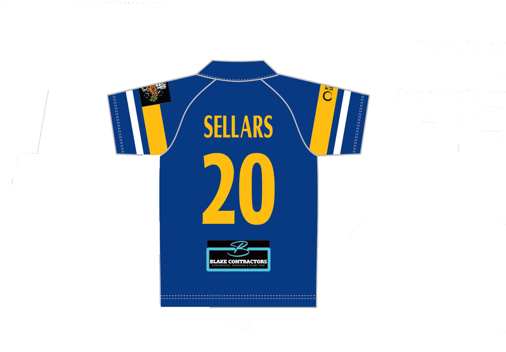 TEESDALE CC MEN'S WHITE BALL PLAYING SHIRT SHORT SLEEVE DI-13853