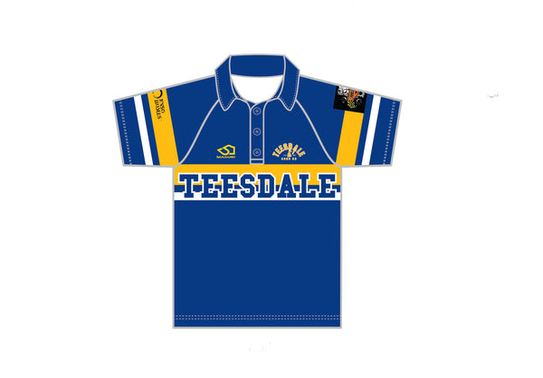 TEESDALE CC MEN'S WHITE BALL PLAYING SHIRT SHORT SLEEVE DI-13853