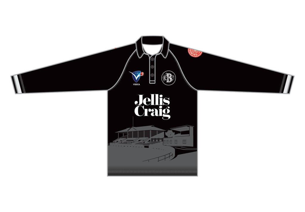 BRUNSWICK CC UNISEX WHITE BALL PLAYING SHIRT LONG SLEEVE DI-02865