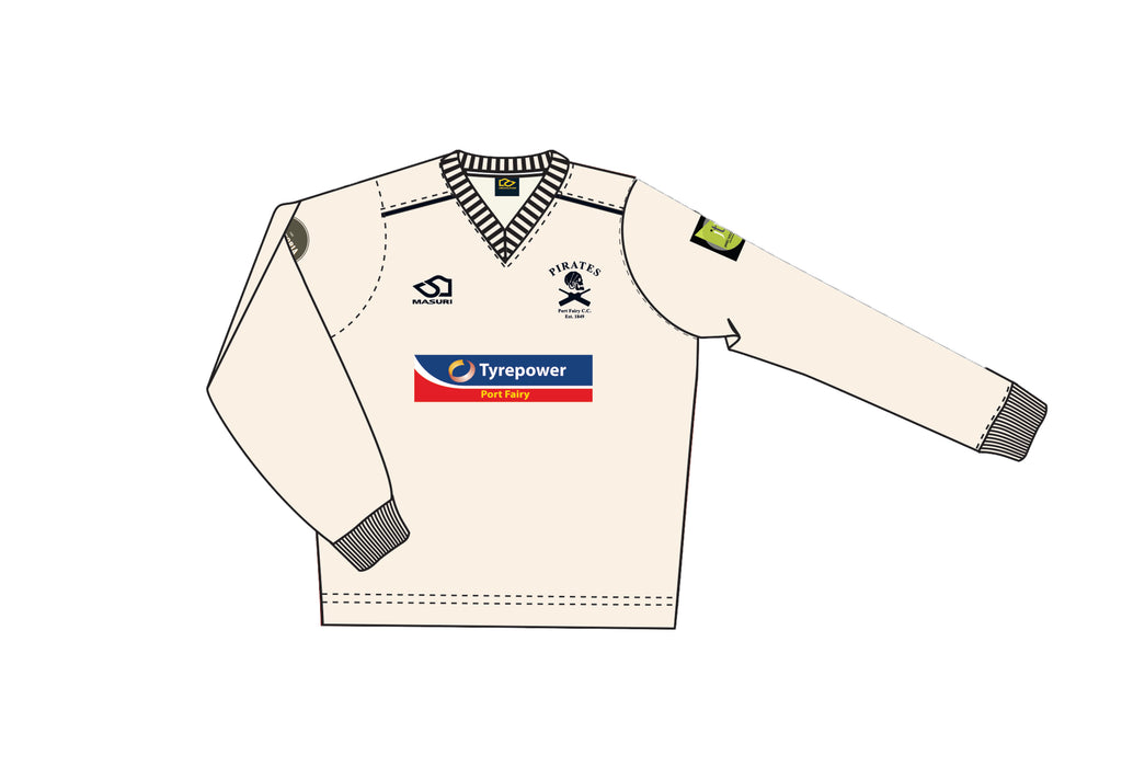 PORT FAIRY CC MEN'S RED BALL PLAYING L/S PLAYING JUMPER DI-13962