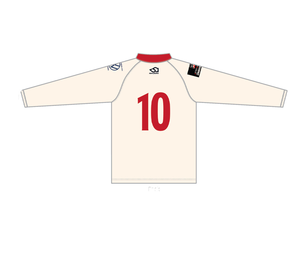 DENNINGTON CC MEN'S RED BALL PLAYING SHIRT LONG SLEEVE DI-13980