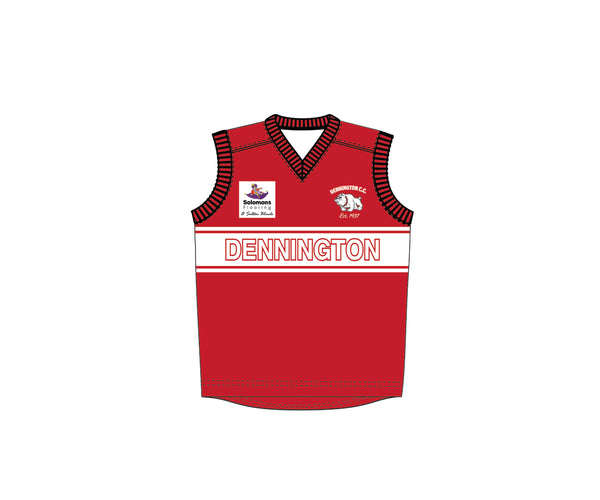 DENNINGTON CC MEN'S WHITE BALL PLAYING VEST DI-13984