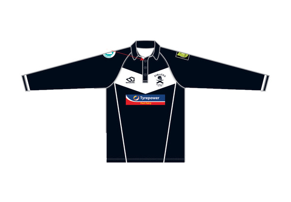 (U18) PORT FAIRY CC UNISEX WHITE BALL PLAYING SHIRT LONG SLEEVE DI-13991