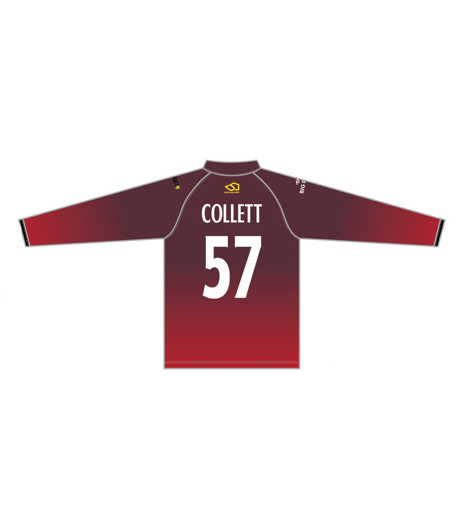 RED HILL CC UNISEX WHITE BALL PLAYING SHIRT LONG SLEEVE DI-14037