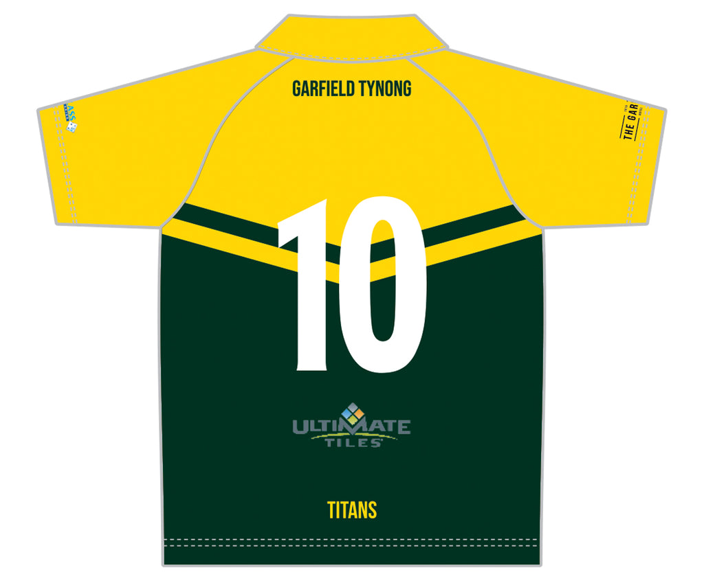 GARFIELD-TYNONG CC JUNIOR WHITE BALL PLAYING SHIRT SHORT SLEEVE DI-14091