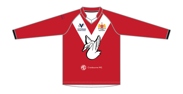 CASEY SOUTH MELBOURNE CC UNISEX WHITE BALL PLAYING SHIRT L/S DI-14681