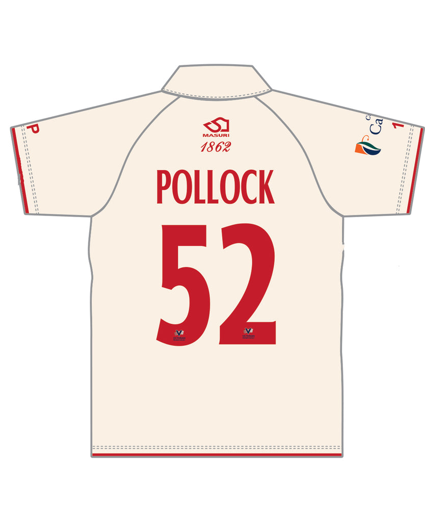 CASEY SOUTH MELBOURNE CC MEN'S RED BALL S/S PLAYING SHIRT DI-14686