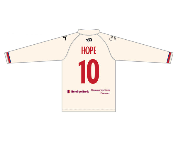 MULGRAVE CC SENIOR RED BALL PLAYING SHIRT L/S DI-14710