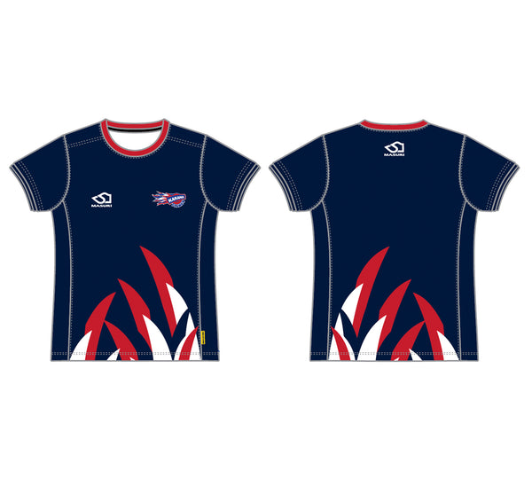 KARANA FLAMES NETBALL CLUB WOMEN'S TRAINING SHIRT SHORT SLEEVE DI-13438