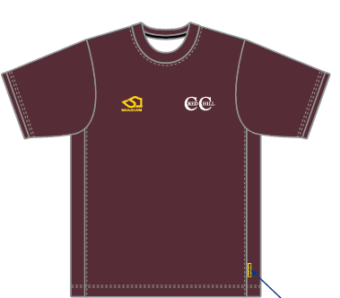 RED HILL CC Men's Maroon Training Shirt Short Sleeve DI-13632