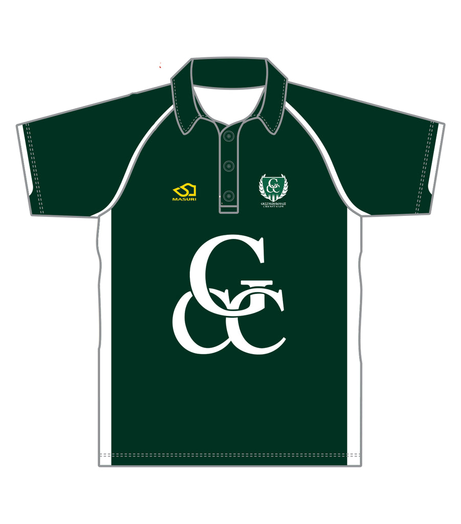 GREENSBOROUGH CC MEN'S WHITE BALL PLAYING SHIRT SHORT SLEEVE DI-15602