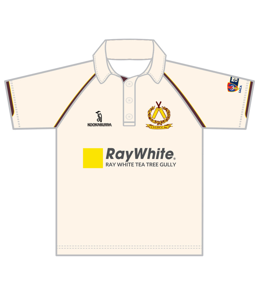 Tea Tree Gully District CC JUNIOR RED BALL PLAYING SHIRT S/S DI-15536