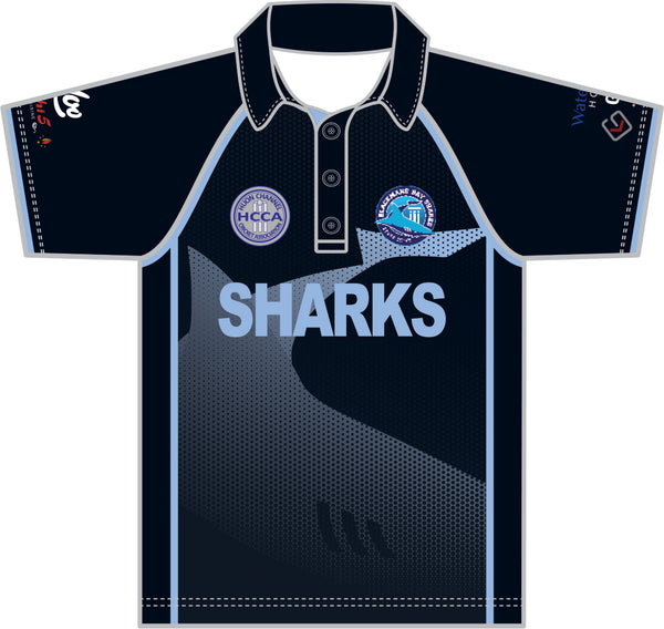 Blackmans Bay District CC Men's White Ball Playing Shirt Short Sleeve DI-14897