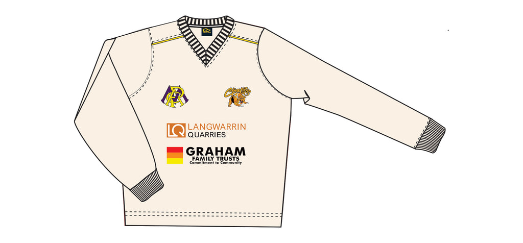 FRANKSTON YCW CC MEN'S CREAM L/S PLAYING JUMPER DI-15619