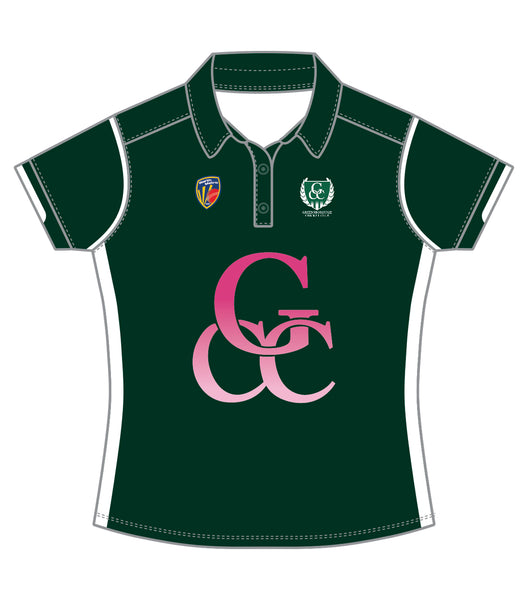 GREENSBOROUGH CC WOMEN'S WHITE BALL PLAYING SHIRT SHORT SLEEVE DI-15633 (NMCA)