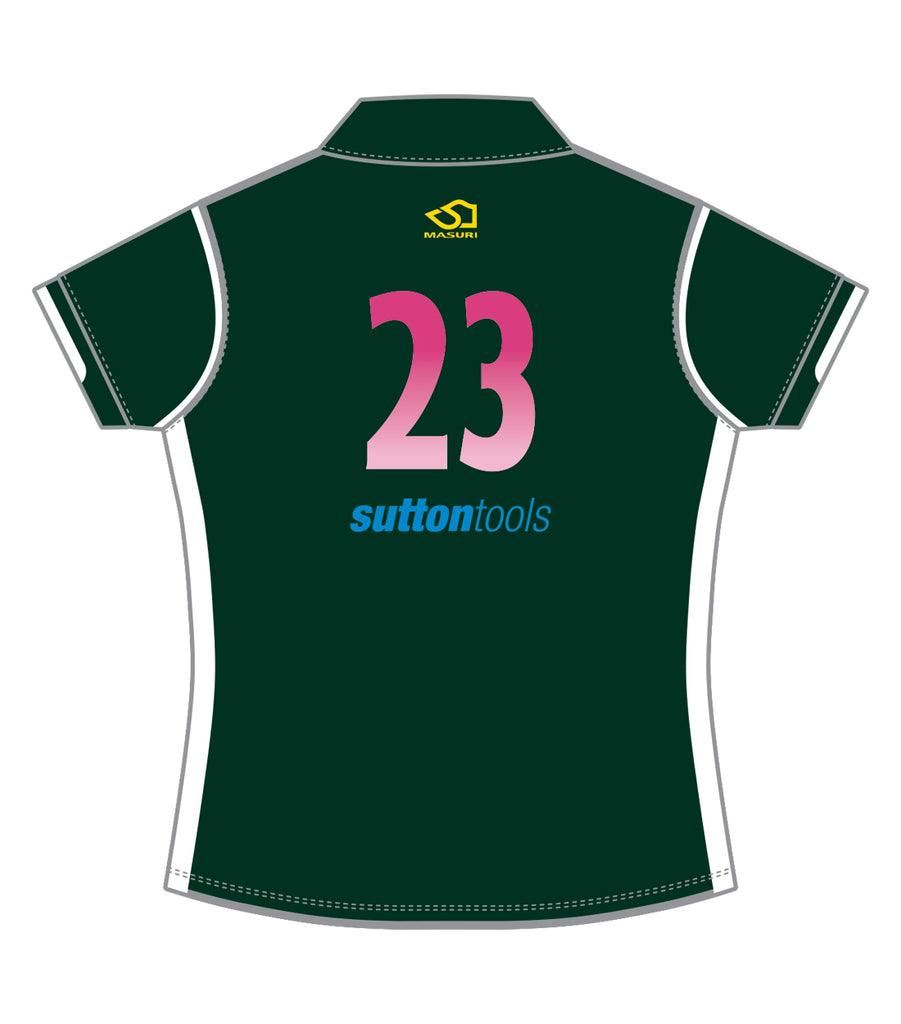 GREENSBOROUGH CC WOMEN'S WHITE BALL PLAYING SHIRT SHORT SLEEVE DI-15633 (NMCA)