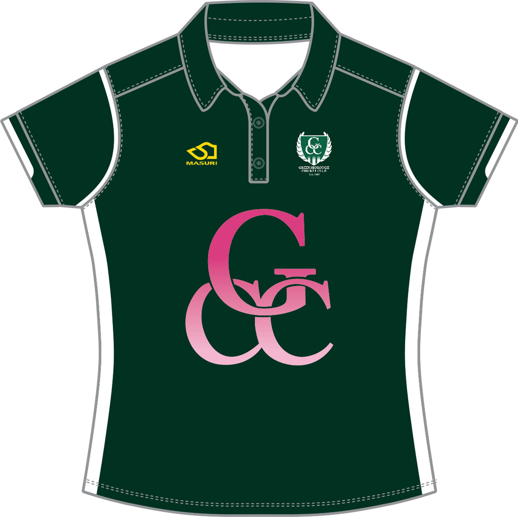 GREENSBOROUGH CC WOMEN'S WHITE BALL PLAYING SHIRT SHORT SLEEVE DI-15629 (DVCA)