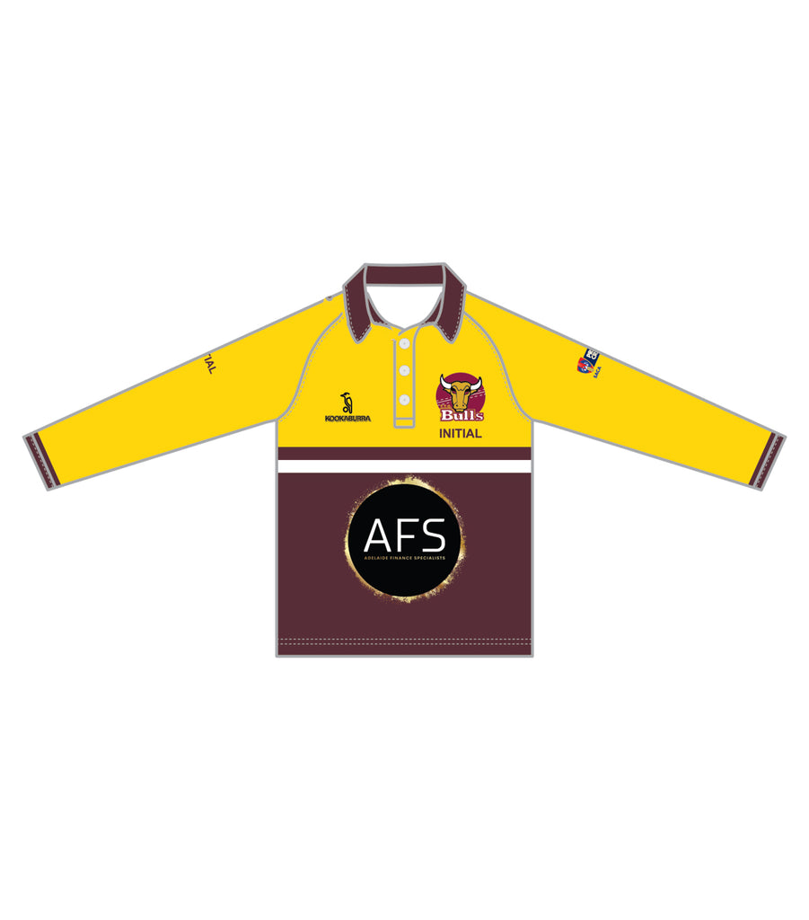 Tea Tree Gully District CC JUNIOR WHITE BALL PLAYING SHIRT L/S DI-15639