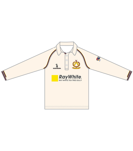 Tea Tree Gully District CC JUNIOR RED BALL PLAYING SHIRT L/S DI-15640