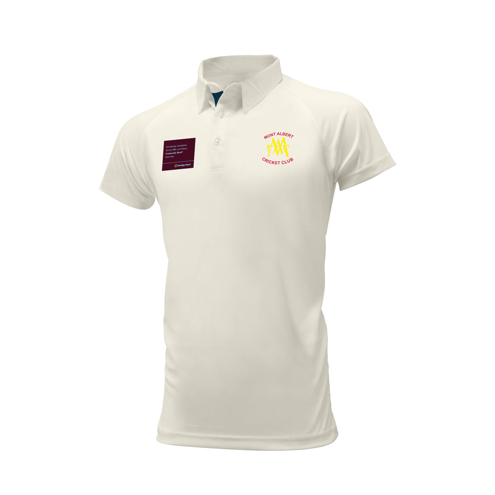 MONT ALBERT CC MEN'S RED BALL PLAYING SHIRT SHORT SLEEVE DI-06754