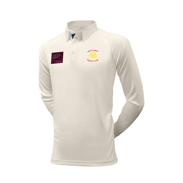 MONT ALBERT CC MEN'S RED BALL PLAYING SHIRT LONG SLEEVE DI-08540