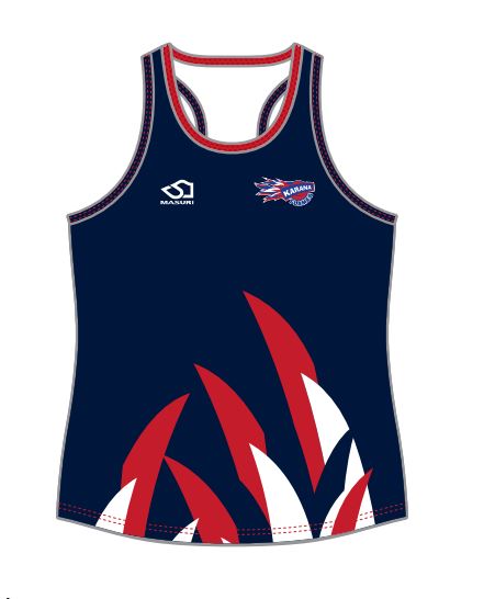 KARANA FLAMES NETBALL CLUB TRAINING SINGLET DI-11767