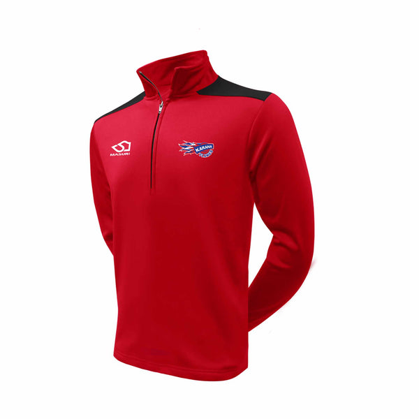 KARANA FLAMES NETBALL CLUB 1/4 ZIP TECH FLEECE DI-09618