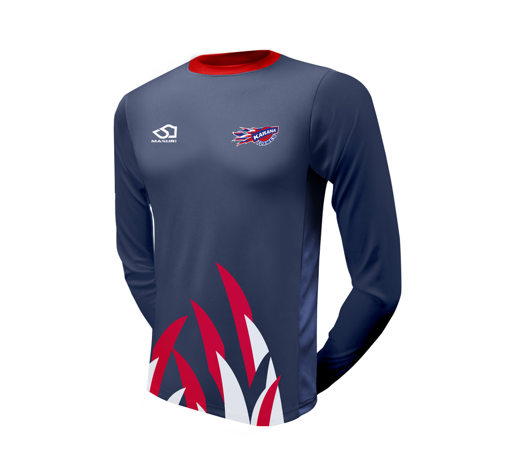 KARANA FLAMES NETBALL CLUB L/S TRAINING SHIRT DI-11741