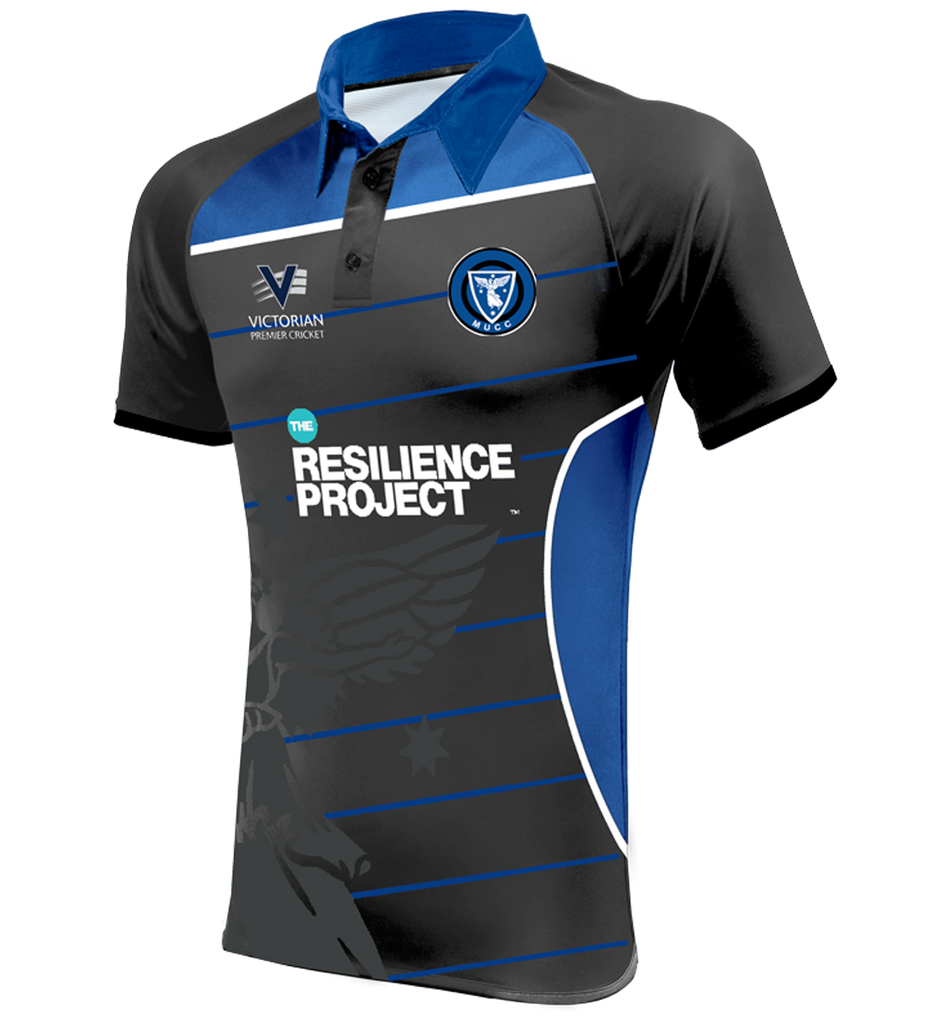 MELBOURNE UNIVERSITY CC MEN'S WHITE BALL S/S PLAYING SHIRT DI-04359