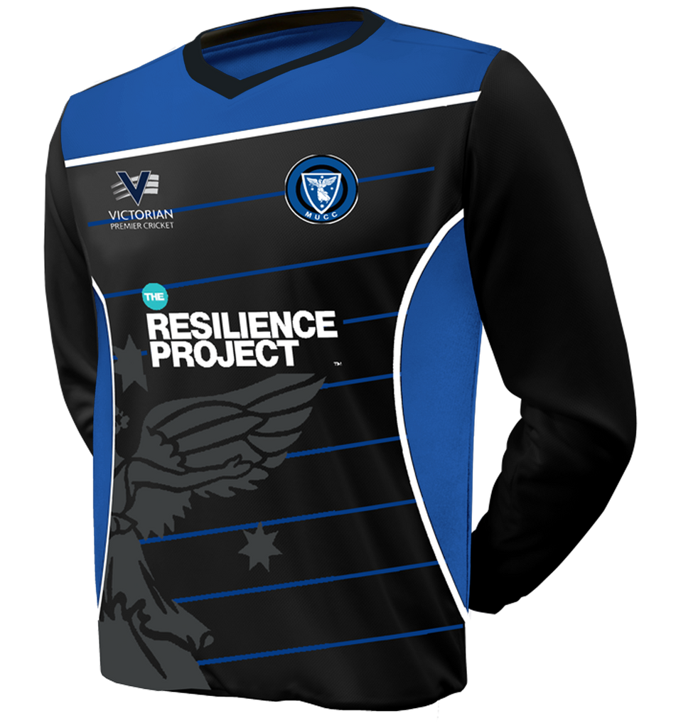 MELBOURNE UNIVERSITY CC UNISEX L/S WHITE BALL PLAYING JUMPER DI-08533